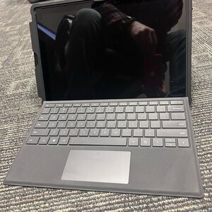 Microsoft Tablet with Black Keyboard Cover